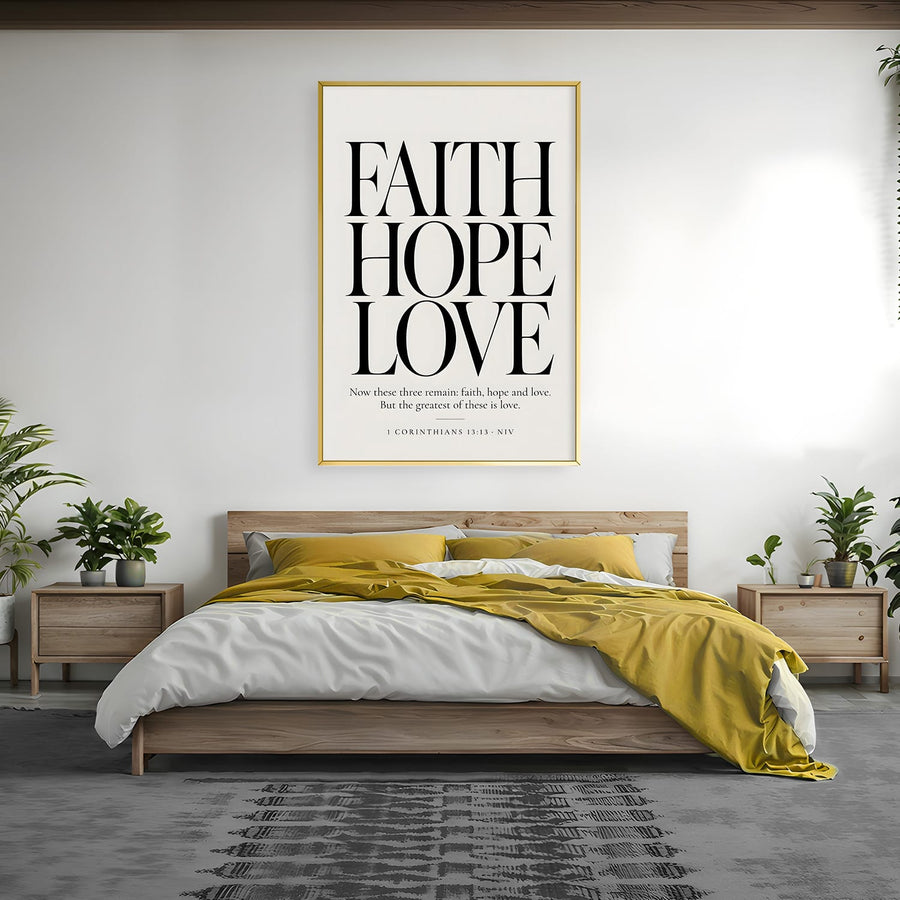 Faith, Hope & Love Canvas Art Clock Canvas