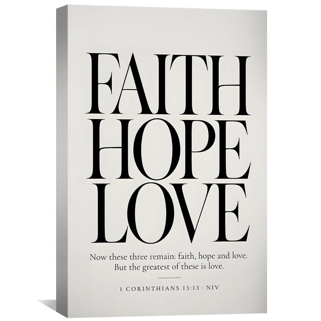 Faith, Hope & Love Canvas Art Clock Canvas