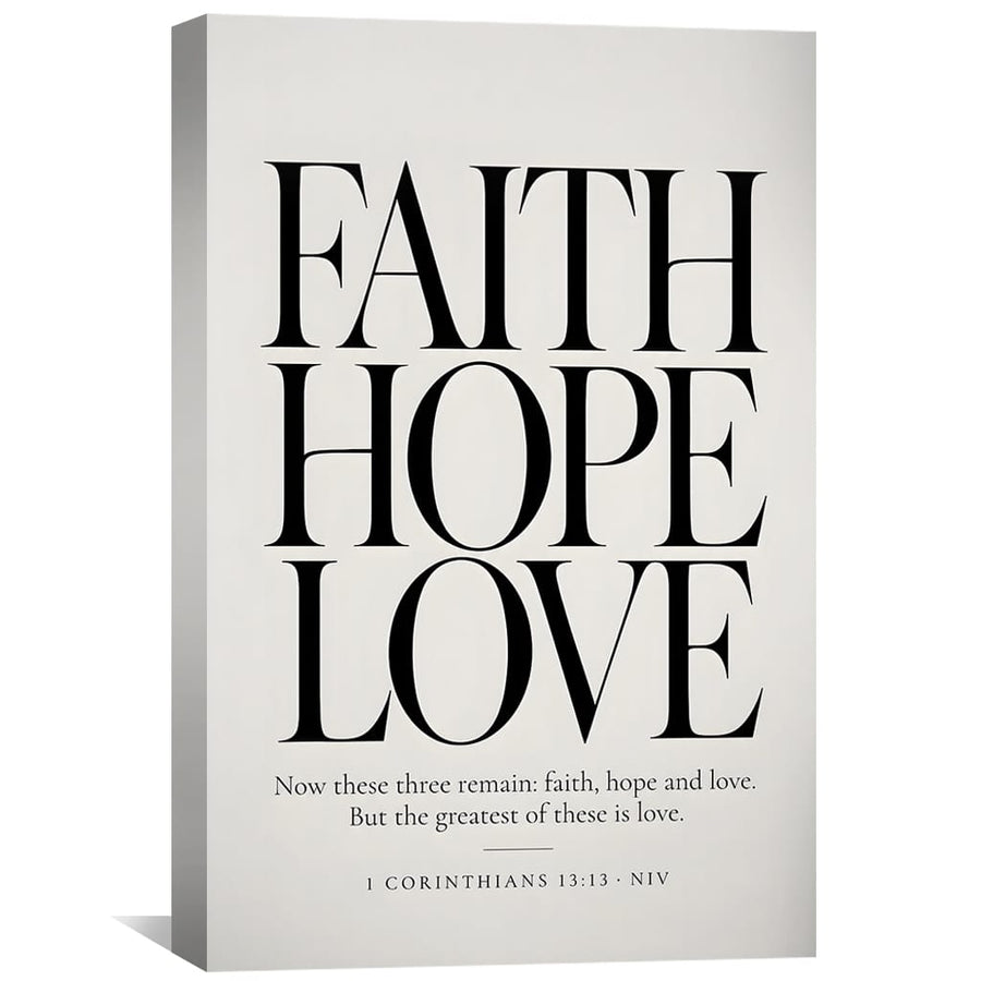 Faith, Hope & Love Canvas Art Clock Canvas