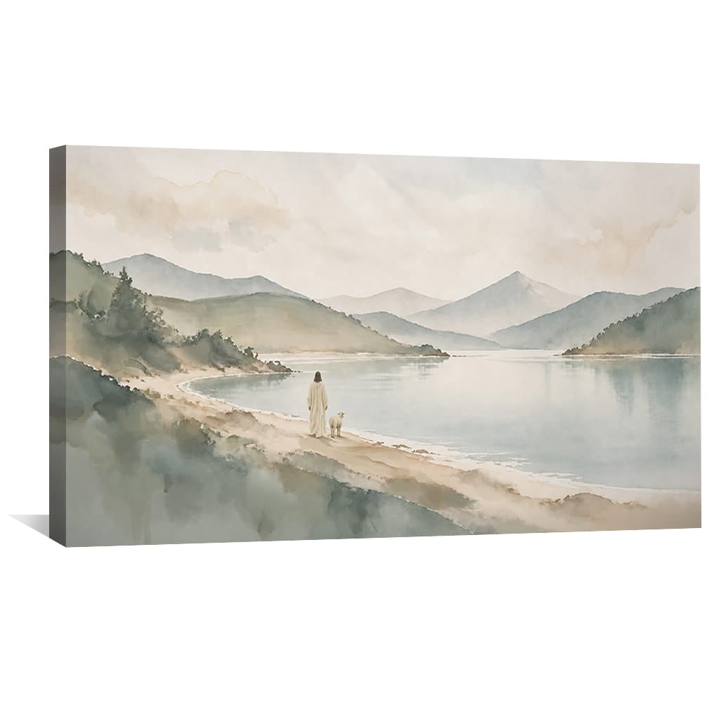 Faith in Watercolor Canvas Art Clock Canvas