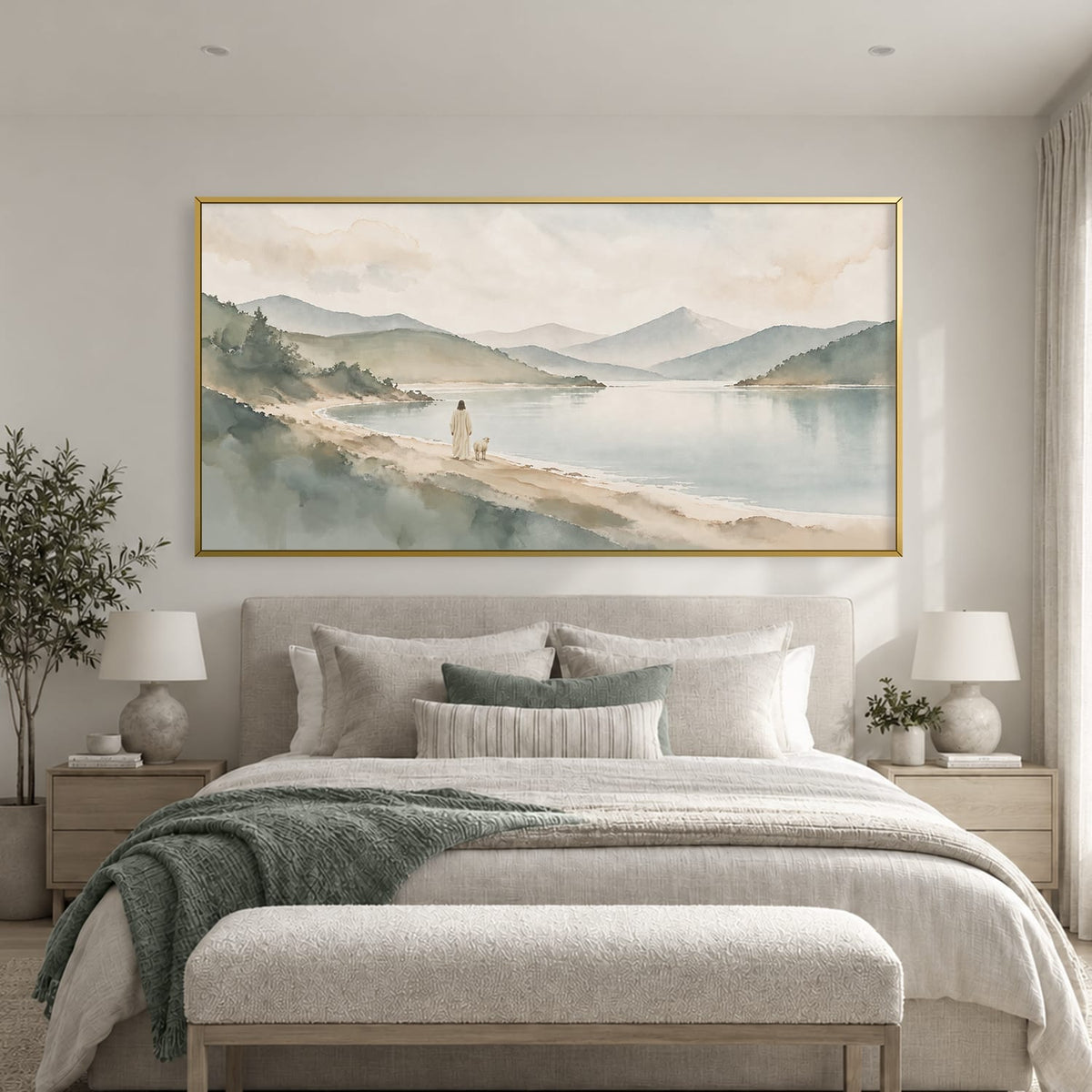 Faith in Watercolor Canvas Art Clock Canvas