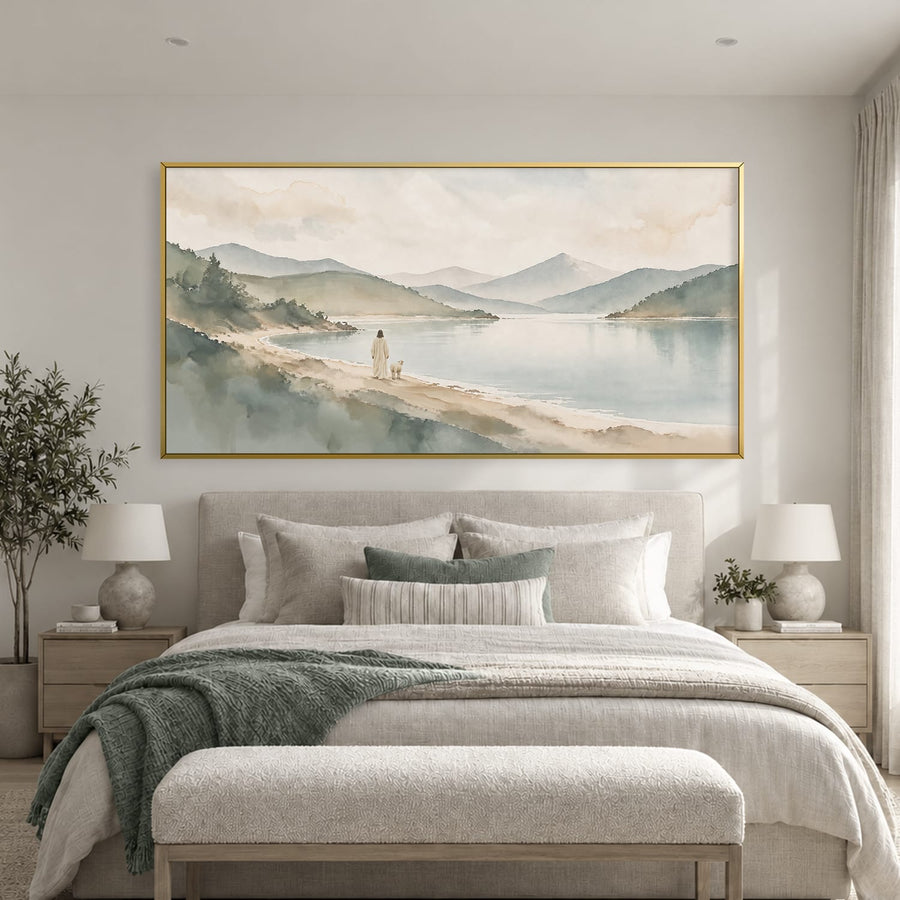 Faith in Watercolor Canvas Art Clock Canvas