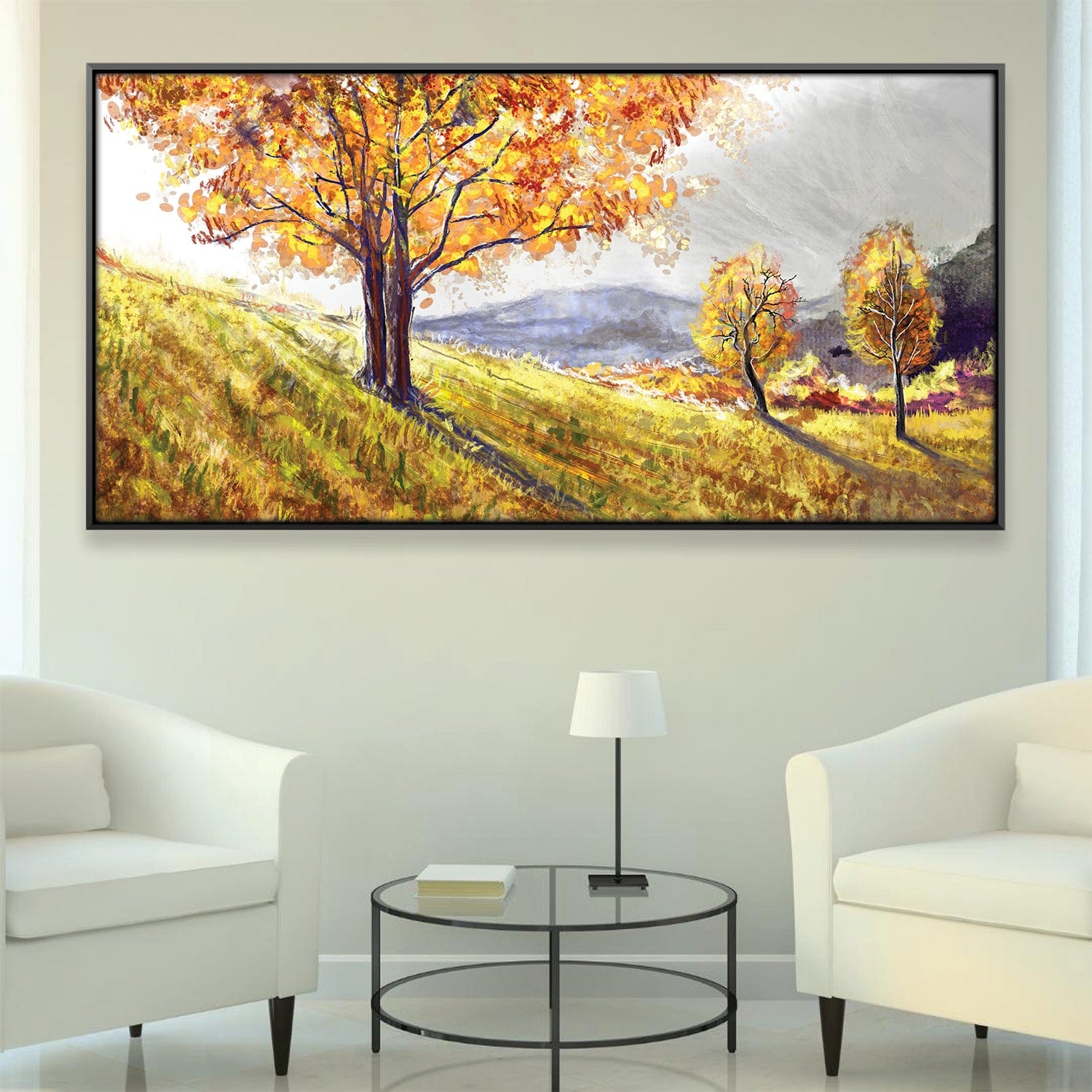 Fall Glow Canvas Art Clock Canvas