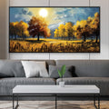Fall's Golden Hour Canvas Art Clock Canvas