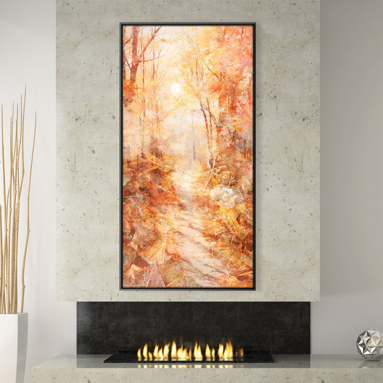 Fall Trail Canvas Art Clock Canvas