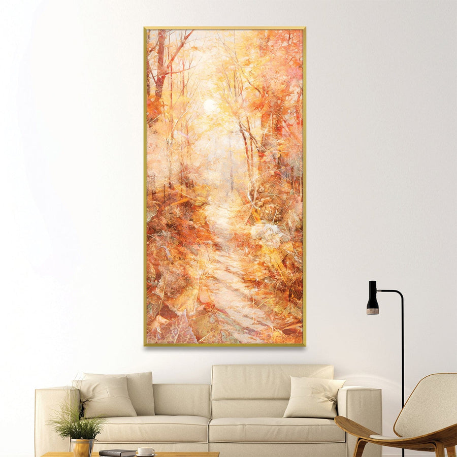 Fall Trail Canvas Art Clock Canvas