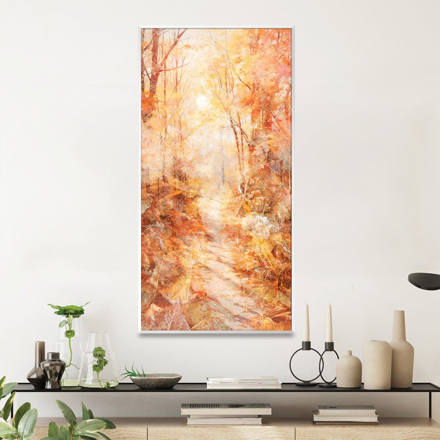 Fall Trail Canvas Art Clock Canvas