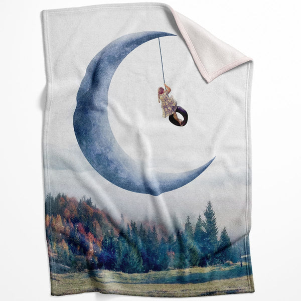 Fantasy Crescent Blanket Blanket 75 x 100cm Clock Canvas
