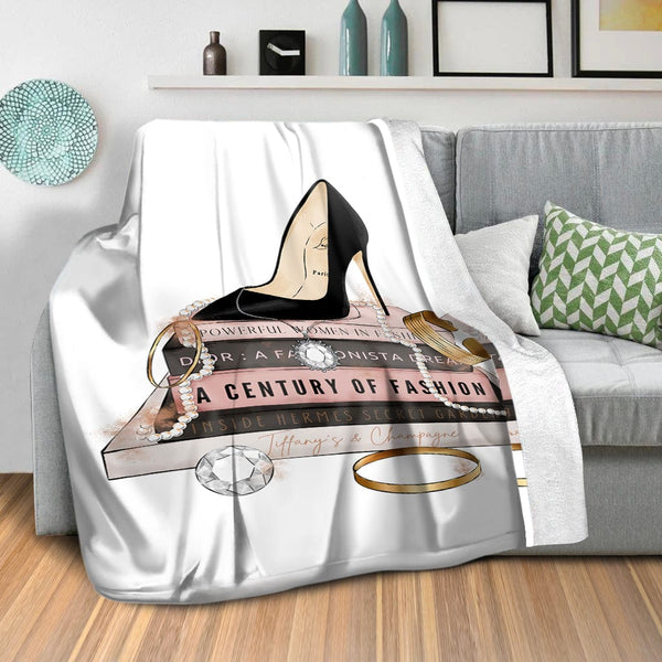 Fashion History Blanket Blanket Clock Canvas