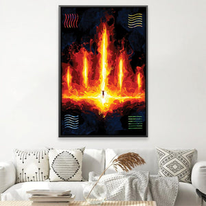 Fe Fire 1 Canvas Art 12 x 18in / Canvas Clock Canvas