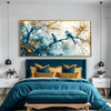 Feathered Harmony Canvas Art Clock Canvas