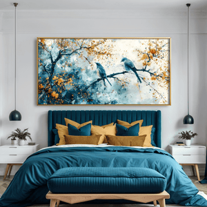 Feathered Harmony Canvas Art Clock Canvas