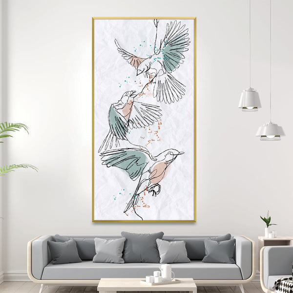 Feathers in Unison Canvas Art Clock Canvas