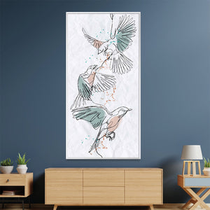 Feathers in Unison Canvas Art Clock Canvas