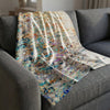 Field of Floral Blanket Blanket Clock Canvas