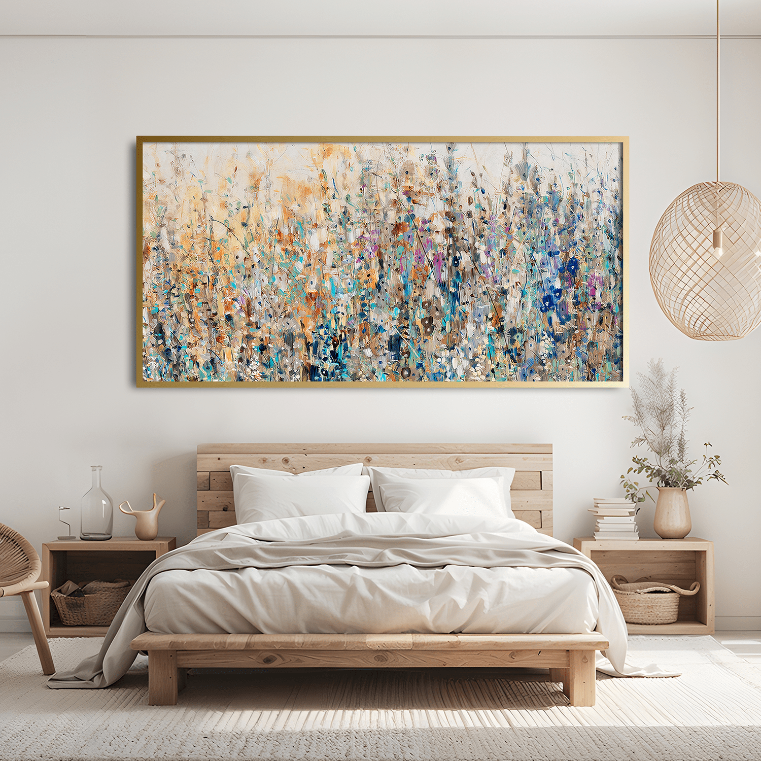 Field of Floral Canvas Art Clock Canvas