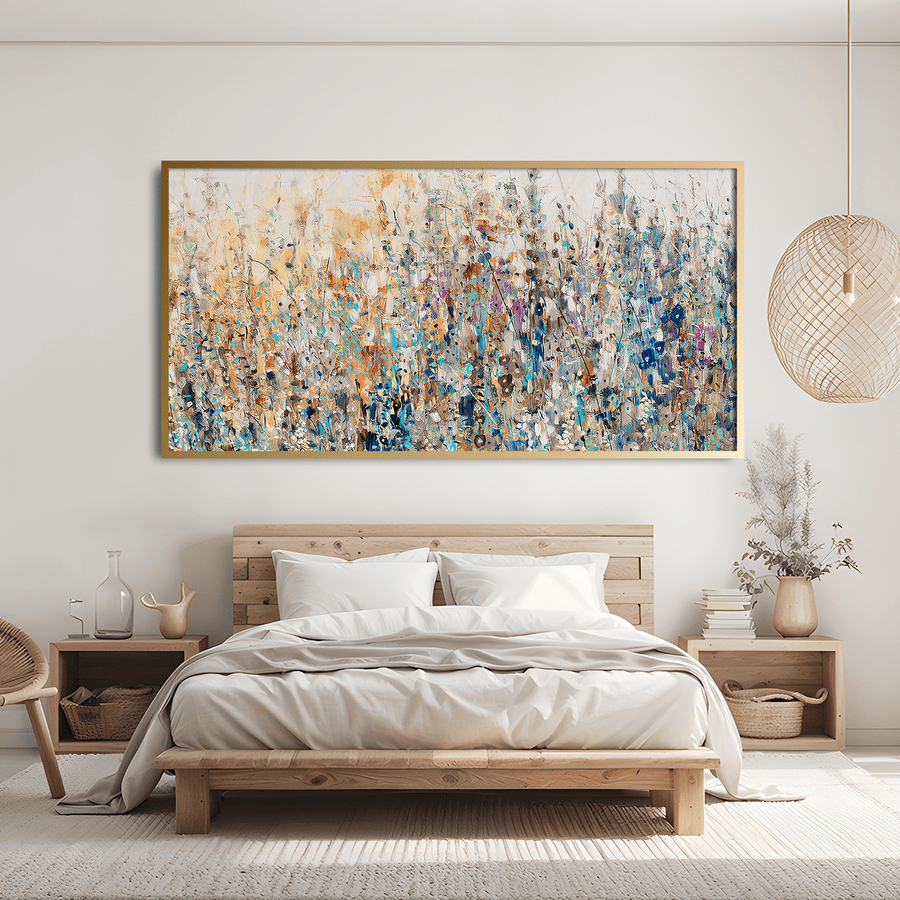 Field of Floral Canvas Art Clock Canvas