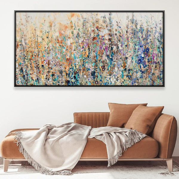 Field of Floral Canvas Art Clock Canvas