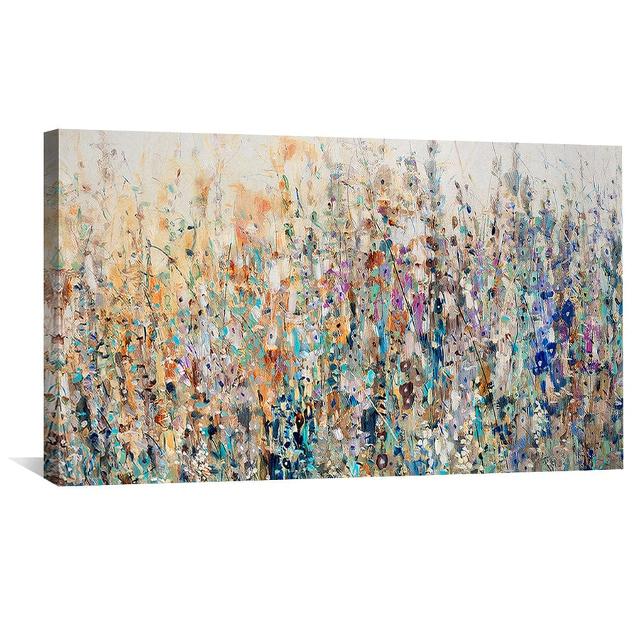Field of Floral Canvas Art Clock Canvas
