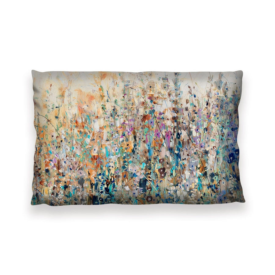 Field of Floral Cushion Cushion 13 x 19in Clock Canvas