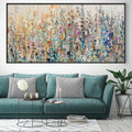 Field of Floral Easy Build Frame Posters, Prints, & Visual Artwork Easy Build Frame & Fabric Print / 40 x 20in Clock Canvas