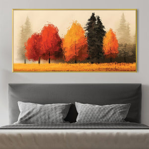 Fields of Red Shades Canvas Art Clock Canvas