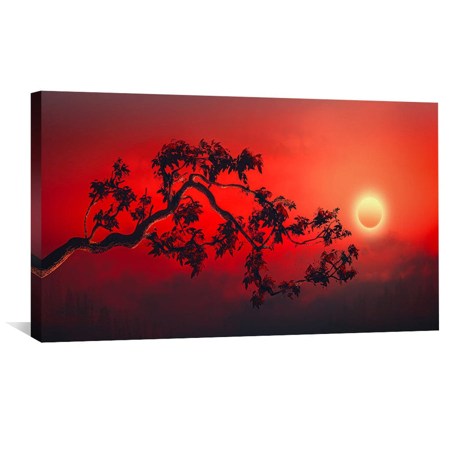 Fiery Dusk Canvas Art Clock Canvas