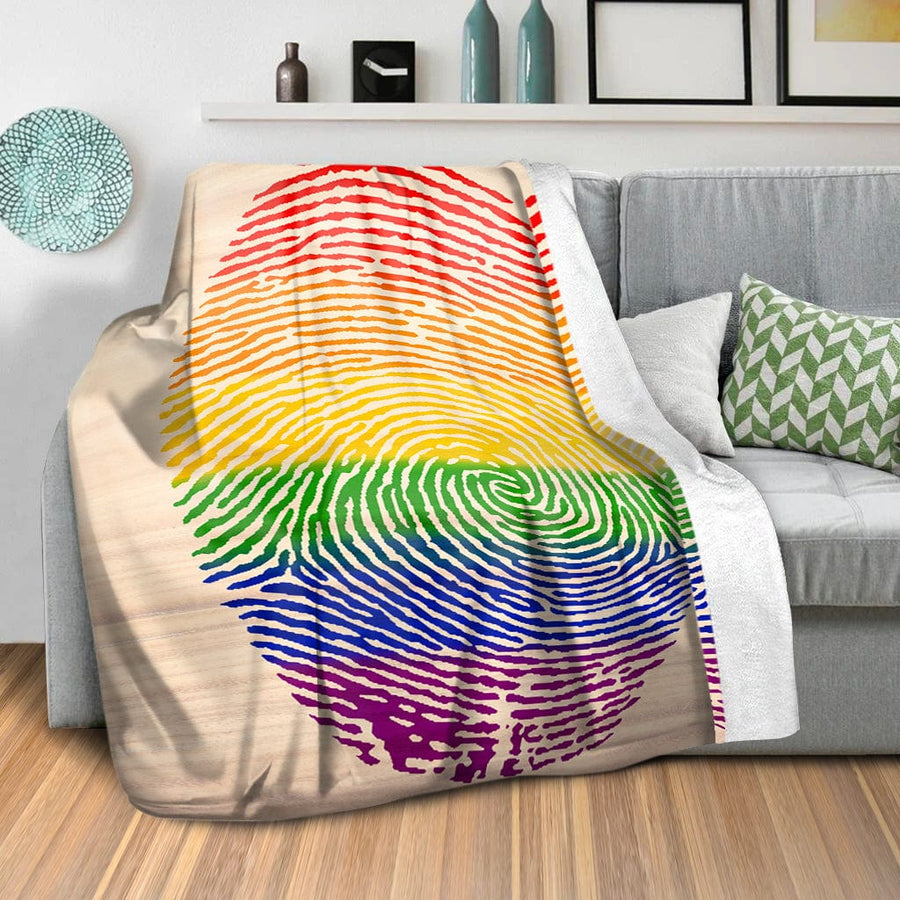 Fingerprint of Love Blanket Blanket Clock Canvas