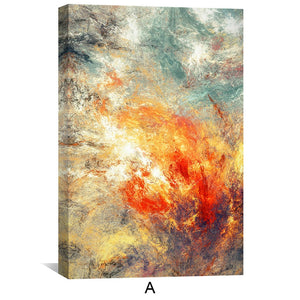 Fire Brushed Canvas Art A / 12 x 18in / Canvas Clock Canvas