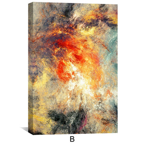 Fire Brushed Canvas Art B / 12 x 18in / Canvas Clock Canvas