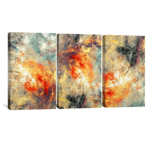 Fire Brushed Canvas Art Clock Canvas