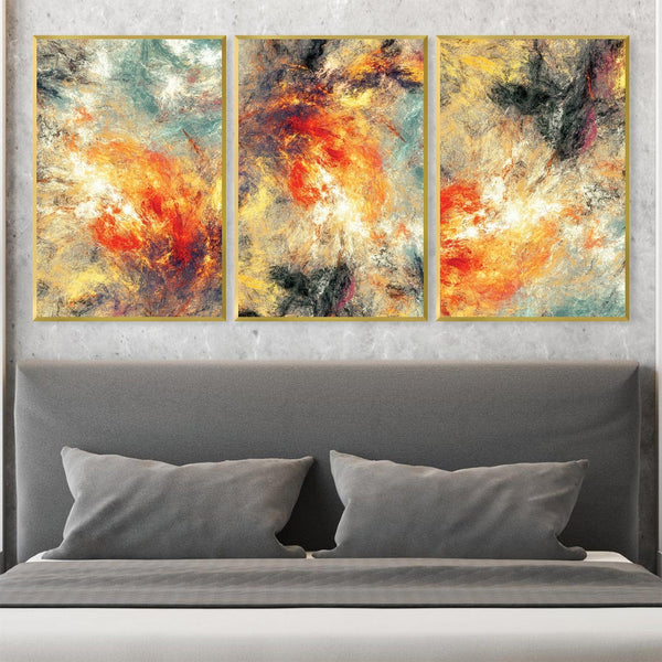 Fire Brushed Canvas Art Clock Canvas