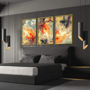 Fire Brushed Canvas Art Clock Canvas