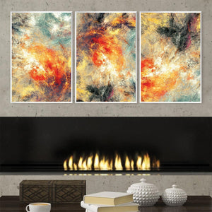 Fire Brushed Canvas Art Clock Canvas