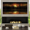 Fireline Horizon Canvas Art Clock Canvas