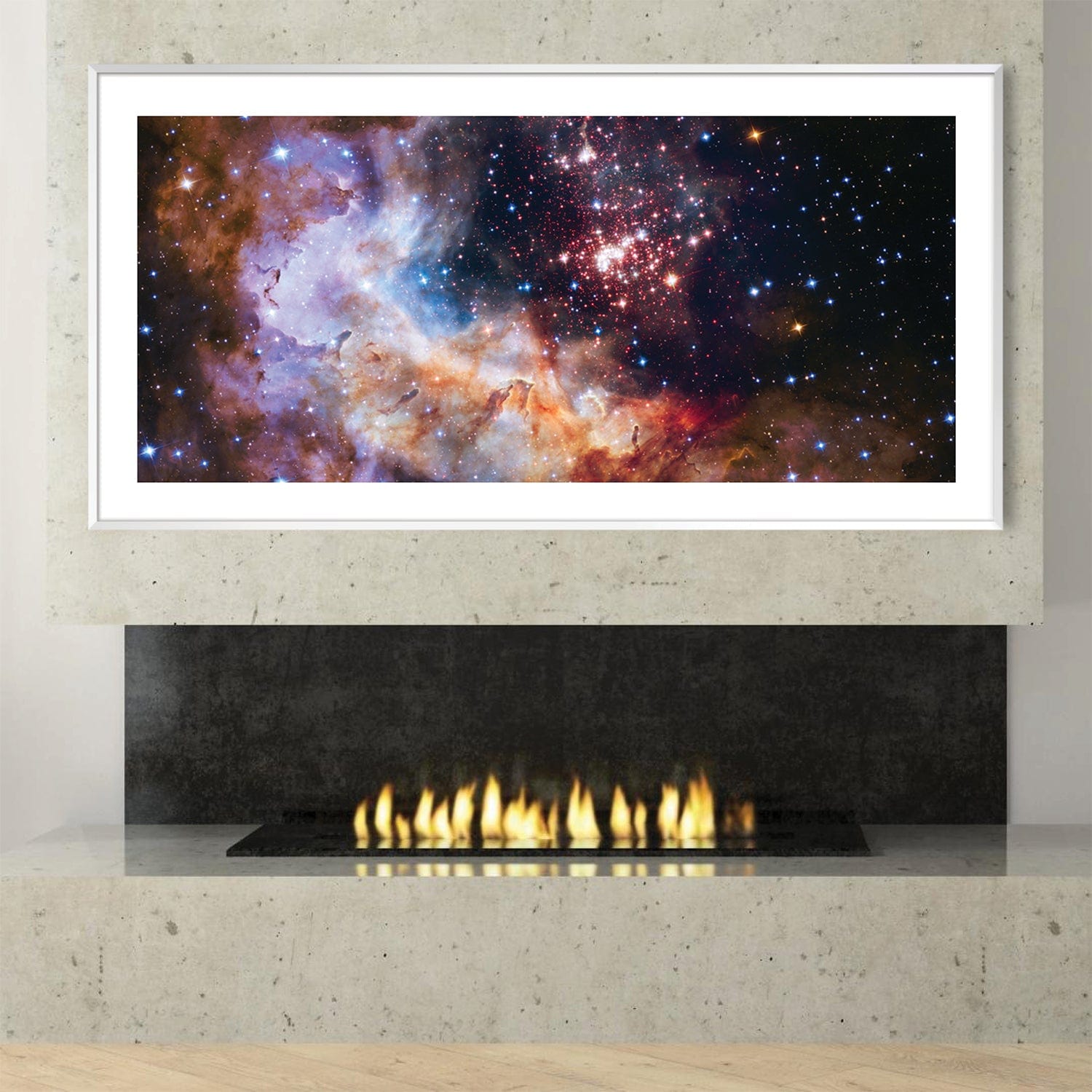 Fireowrks in Westerlund 2 Canvas Art Clock Canvas