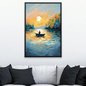 Fisherman’s Dusk Canvas Art 12 x 18in / Canvas Clock Canvas