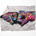 Fist Bump Blanket Blanket 75 x 100cm Clock Canvas