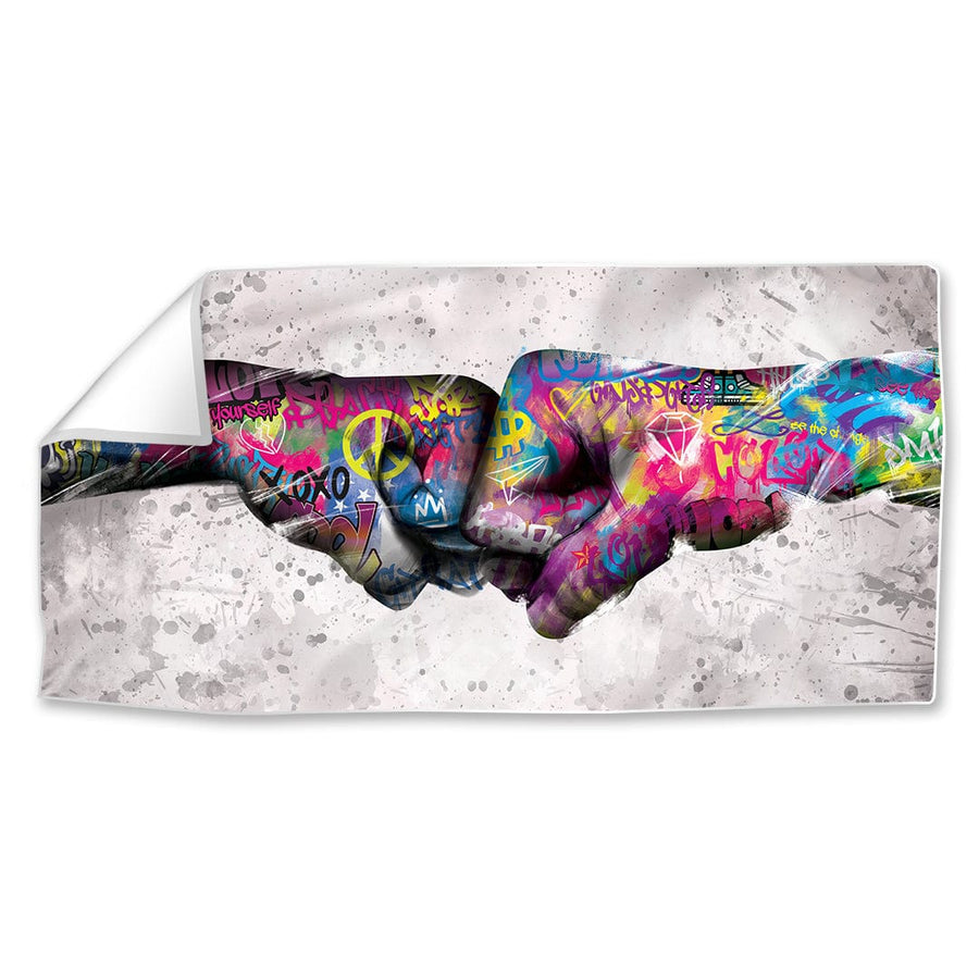 Fist Bump Easy Build Frame Posters, Prints, & Visual Artwork Fabric Print Only / 40 x 20in Clock Canvas