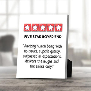 Five Star Love Desktop Canvas Customizer Desktop Portrait Canvas / 20 x 25cm / Desktop Canvas Clock Canvas