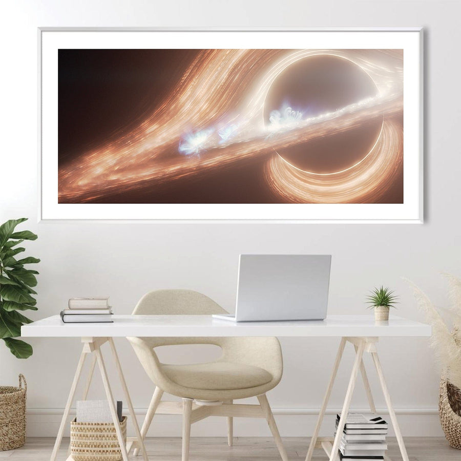 Flaring Disk Black Hole Canvas Art Clock Canvas