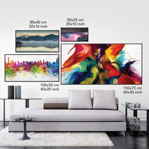 Floating Abstract Canvas Art Clock Canvas