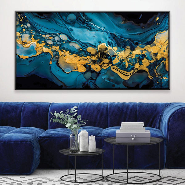 Floating Abstract Canvas Art Clock Canvas