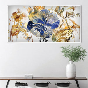 Floral Fusion Fantasia Canvas Art Clock Canvas
