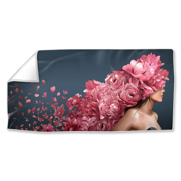 Floral Goddess Easy Build Frame Posters, Prints, & Visual Artwork Fabric Print Only / 40 x 20in Clock Canvas