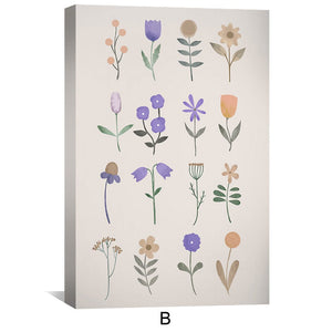 Flourish Patterns Canvas Art B / 12 x 18in / Canvas Clock Canvas