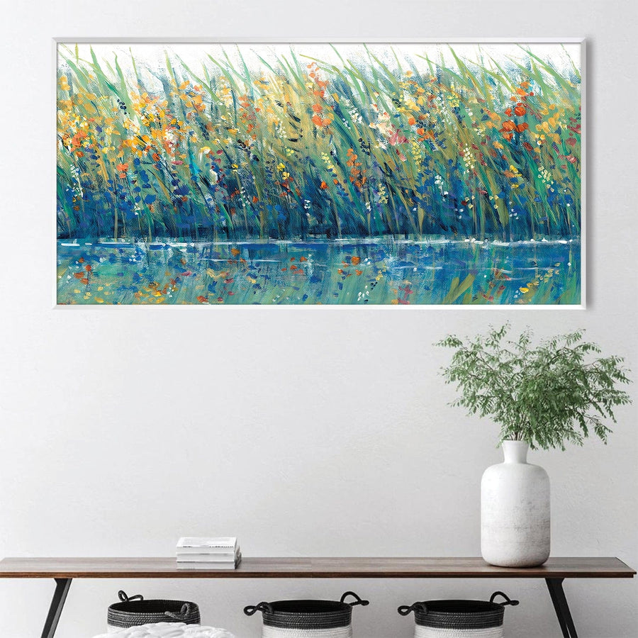 Flower in the Breeze Canvas Art Clock Canvas