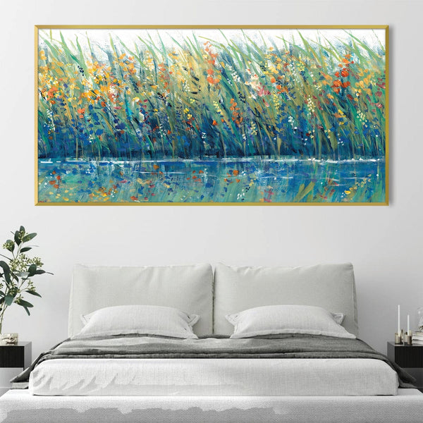 Flower in the Breeze Canvas Art Clock Canvas