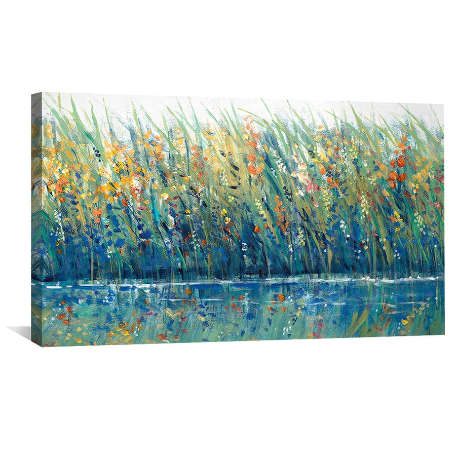 Flower in the Breeze Canvas Art Clock Canvas