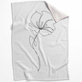 Flower Lines B Blanket Blanket 75 x 100cm Clock Canvas